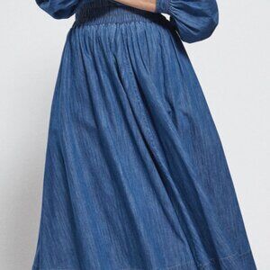 Suzie Kondi Denim Midi Skirt in Medium